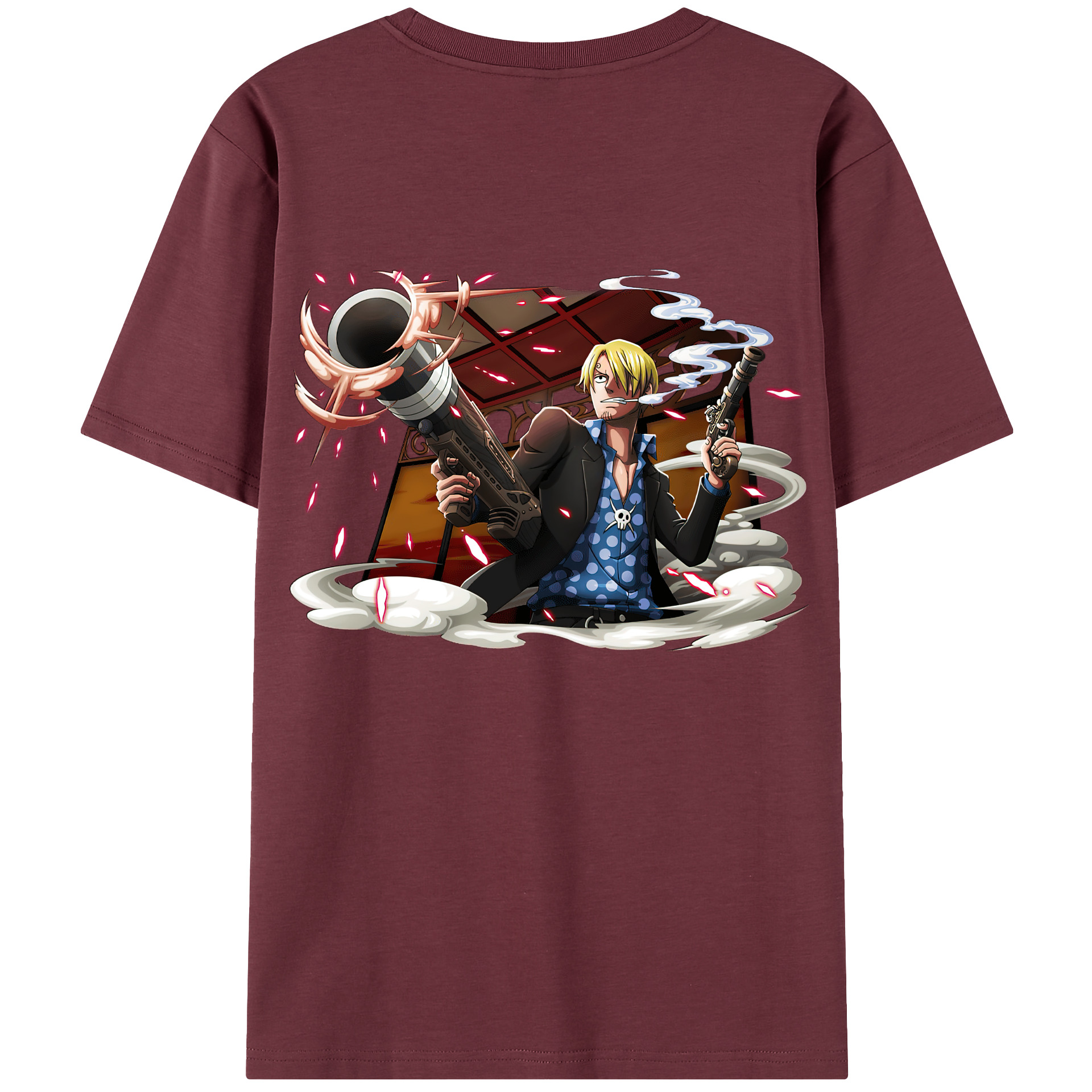 ワンピース サンジ ONE PIECE Sanji 綿100％半袖Tシャツ（背面プリント）